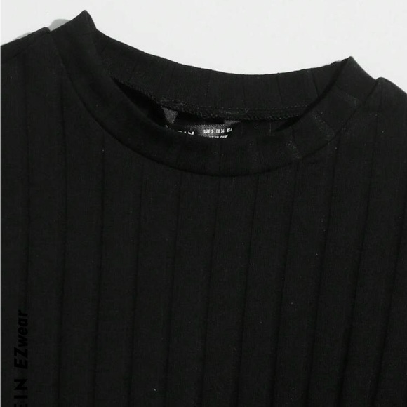 NWOT Black Ribbed Top and Plaid Skirt Set Size M - Picture 5 of 5